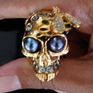 Vintage Alexander McQueen Skull Ring Size 5-5.5